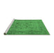 Sideview of Machine Washable Oriental Emerald Green Industrial Area Rugs, wshurb3028emgrn