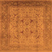 Square Oriental Orange Industrial Rug, urb3028org