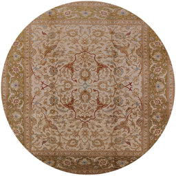 Round Machine Washable Industrial Modern Light Copper Gold Rug, wshurb3028