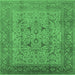 Square Oriental Emerald Green Industrial Rug, urb3028emgrn