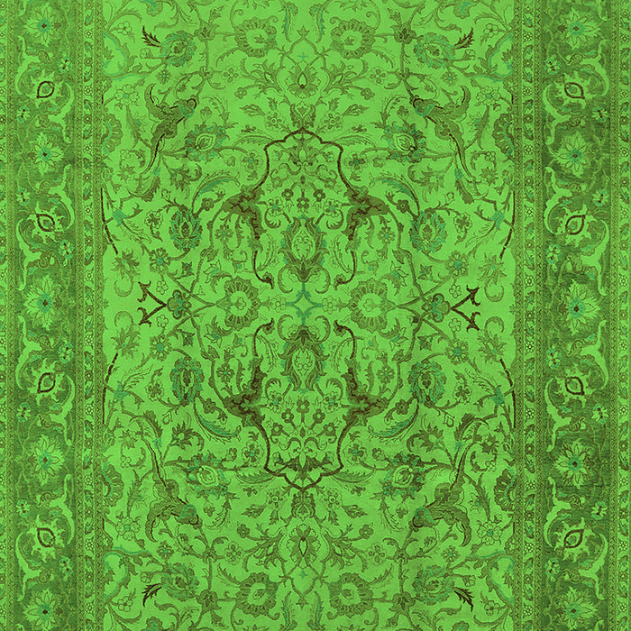 Machine Washable Oriental Green Industrial Area Rugs, wshurb3028grn