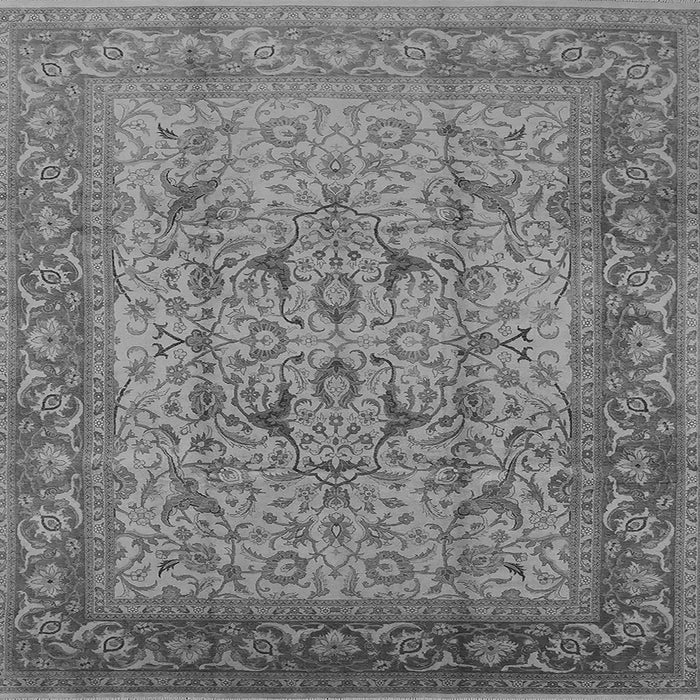 Square Machine Washable Oriental Gray Industrial Rug, wshurb3028gry