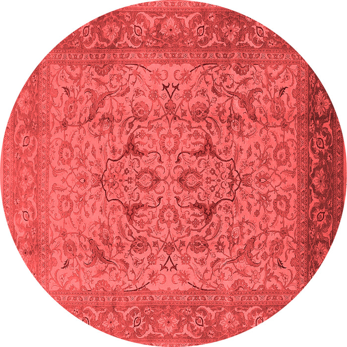 Machine Washable Oriental Red Industrial Rug, wshurb3028red