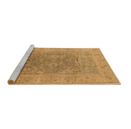 Sideview of Machine Washable Oriental Brown Industrial Rug, wshurb3029brn