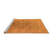 Sideview of Machine Washable Oriental Orange Industrial Area Rugs, wshurb3029org