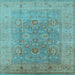 Square Oriental Light Blue Industrial Rug, urb3029lblu