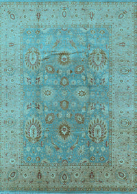 Oriental Light Blue Industrial Rug, urb3029lblu