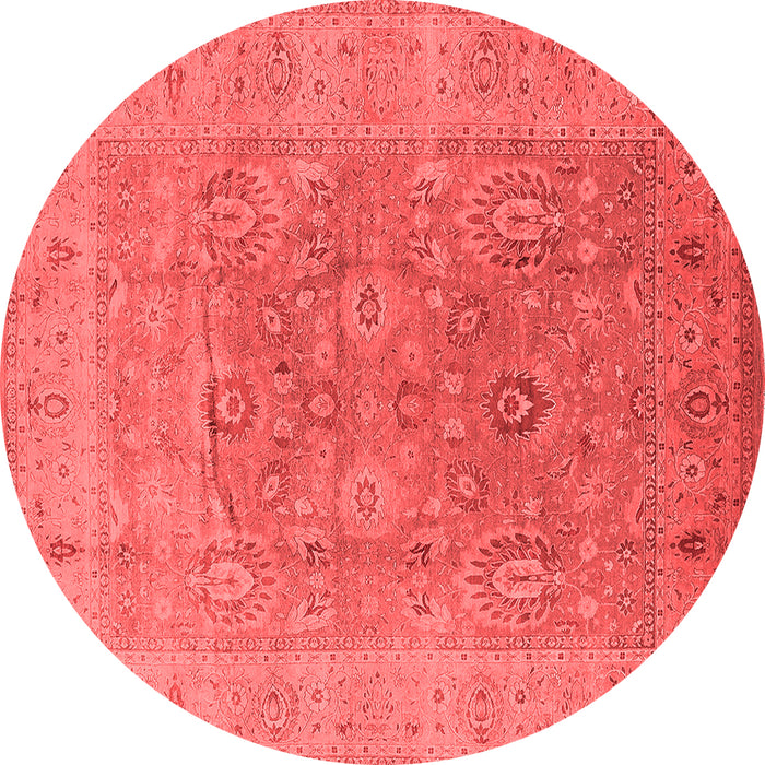 Machine Washable Oriental Red Industrial Rug, wshurb3029red