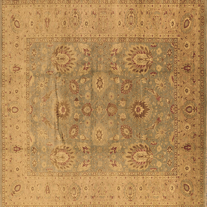 Square Oriental Brown Industrial Rug, urb3029brn