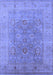 Machine Washable Oriental Blue Industrial Rug, wshurb3029blu