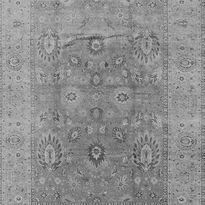Machine Washable Oriental Gray Industrial Rug, wshurb3029gry