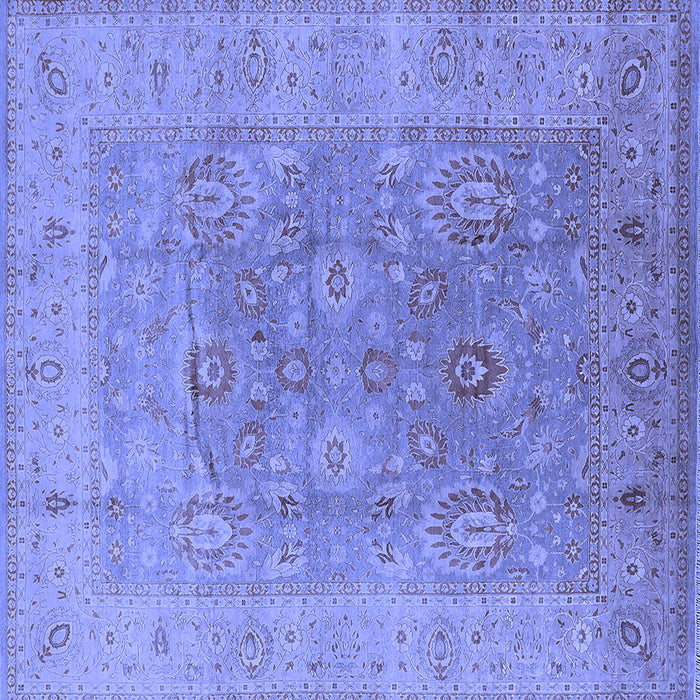 Square Oriental Blue Industrial Rug, urb3029blu