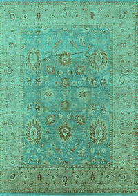 Oriental Turquoise Industrial Rug, urb3029turq