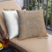 Front View of Mid-Century Modern Urban Square Petra Gold Brown Throw Pillow, 18 inch by 18 inch, pwurb3029