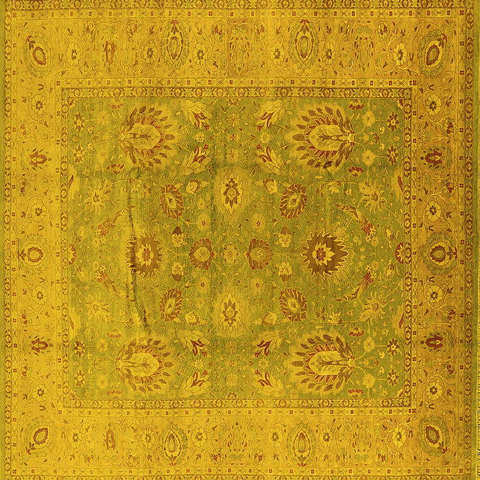 Square Oriental Yellow Industrial Rug, urb3029yw