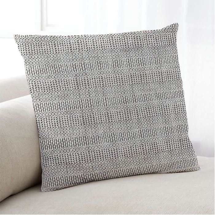 Lifestyle Image of Mid-Century Modern Urban Square Rice Beige Throw Pillow, 18 inch by 18 inch, pwurb302