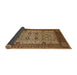 Sideview of Mid-Century Modern Mahogany Brown Oriental Rug, urb3030