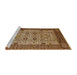 Sideview of Machine Washable Industrial Modern Mahogany Brown Rug, wshurb3030