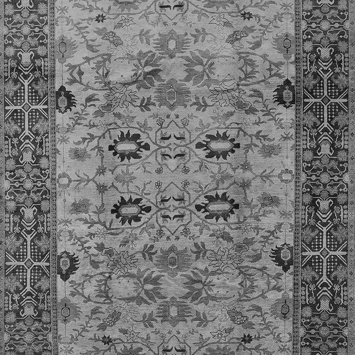 Machine Washable Oriental Gray Industrial Rug, wshurb3030gry