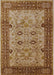 Mid-Century Modern Mahogany Brown Oriental Rug, urb3030