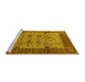 Sideview of Machine Washable Oriental Yellow Industrial Rug, wshurb3030yw