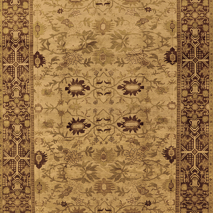 Machine Washable Oriental Brown Industrial Rug, wshurb3030brn
