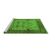 Sideview of Machine Washable Oriental Green Industrial Area Rugs, wshurb3030grn