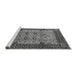 Sideview of Machine Washable Oriental Gray Industrial Rug, wshurb3030gry