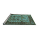 Sideview of Machine Washable Oriental Light Blue Industrial Rug, wshurb3030lblu