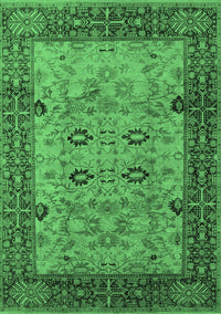 Oriental Emerald Green Industrial Rug, urb3030emgrn