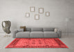 Industrial Red Washable Rugs