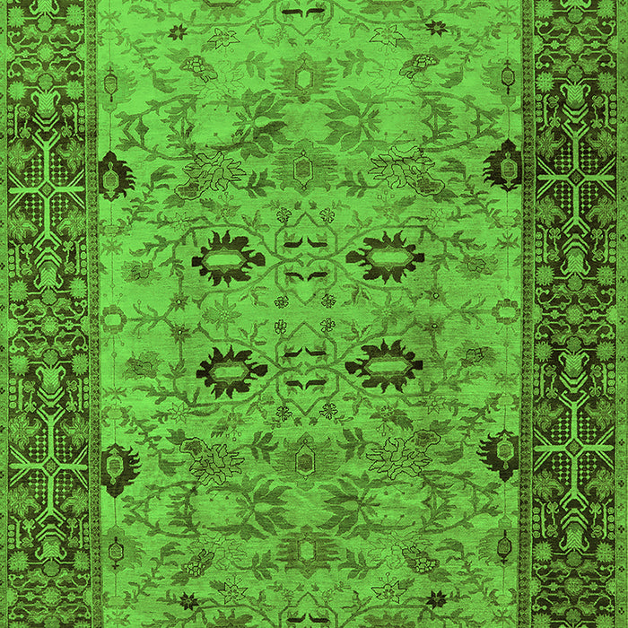 Machine Washable Oriental Green Industrial Area Rugs, wshurb3030grn