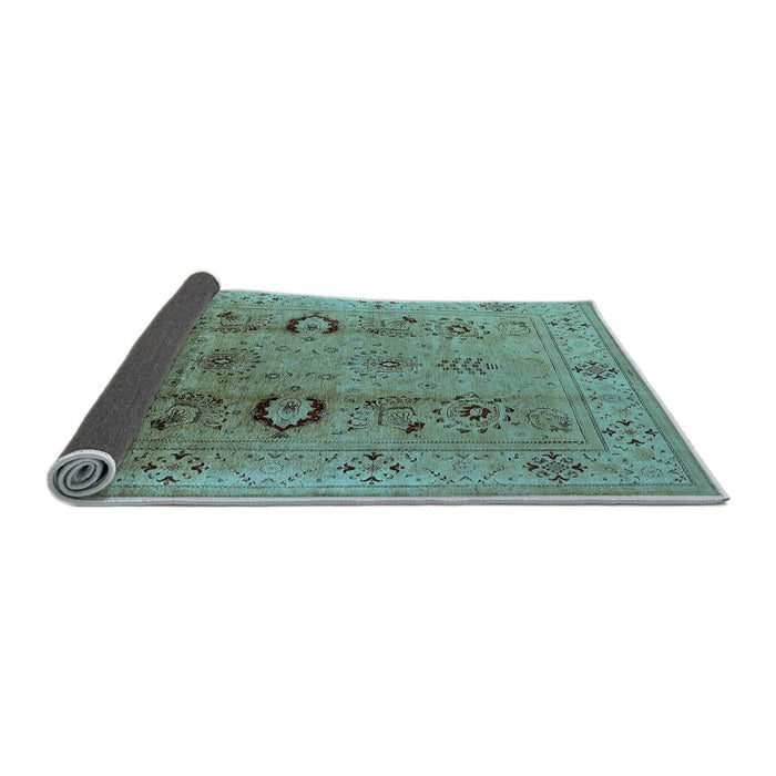 Sideview of Oriental Light Blue Industrial Rug, urb3031lblu