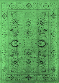 Oriental Emerald Green Industrial Rug, urb3031emgrn