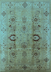 Oriental Light Blue Industrial Rug, urb3031lblu