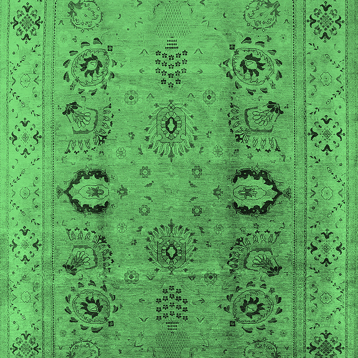 Machine Washable Oriental Emerald Green Industrial Area Rugs, wshurb3031emgrn