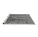 Sideview of Machine Washable Oriental Gray Industrial Rug, wshurb3031gry