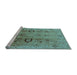 Sideview of Machine Washable Oriental Light Blue Industrial Rug, wshurb3031lblu