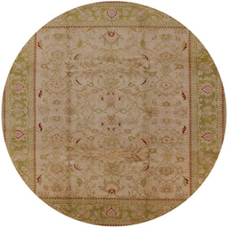 Round Machine Washable Industrial Modern Light Brown Rug, wshurb3032