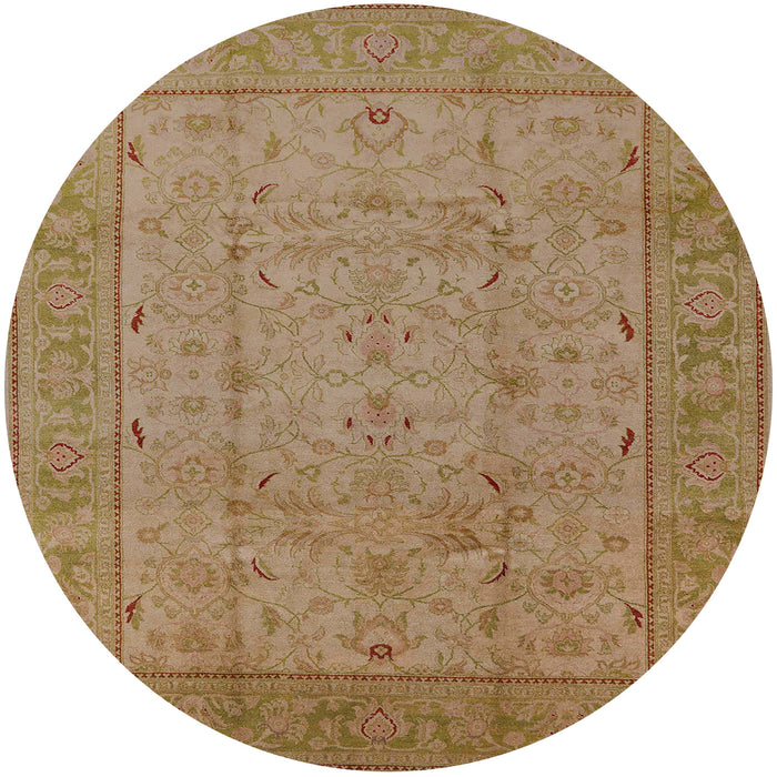 Round Machine Washable Industrial Modern Light Brown Rug, wshurb3032