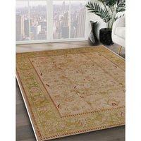 Mid-Century Modern Light Brown Oriental Rug, urb3032