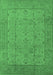 Machine Washable Oriental Emerald Green Industrial Area Rugs, wshurb3032emgrn