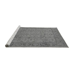 Sideview of Machine Washable Oriental Gray Industrial Rug, wshurb3032gry