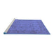 Sideview of Machine Washable Oriental Blue Industrial Rug, wshurb3032blu