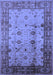 Machine Washable Oriental Blue Industrial Rug, wshurb3033blu