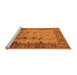 Sideview of Machine Washable Oriental Orange Industrial Area Rugs, wshurb3033org