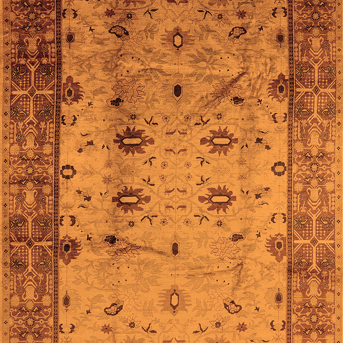Machine Washable Oriental Orange Industrial Area Rugs, wshurb3033org