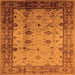 Square Oriental Orange Industrial Rug, urb3033org