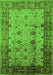 Machine Washable Oriental Green Industrial Area Rugs, wshurb3033grn