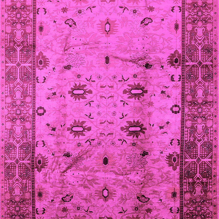Machine Washable Oriental Pink Industrial Rug, wshurb3033pnk